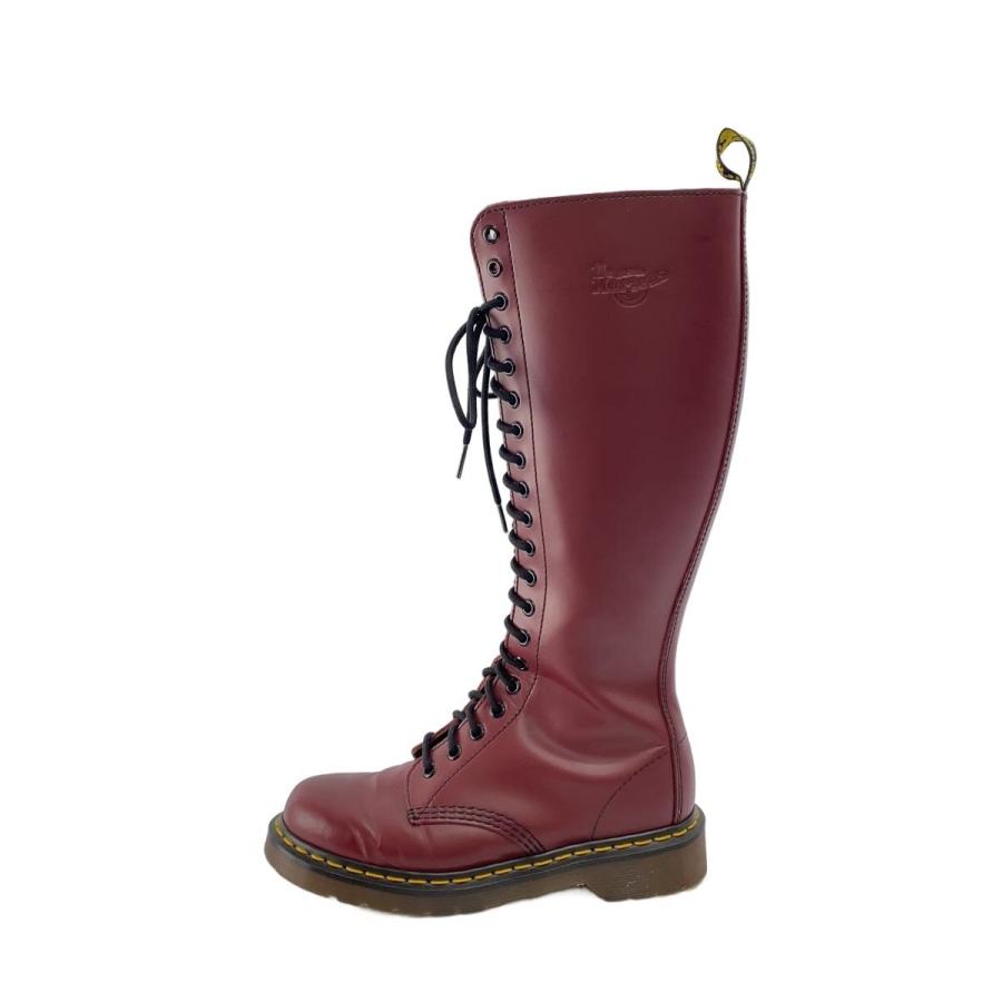 Dr.Martens◇20ホール/ロングブーツ/EU38/レザー/傷あり : セカンド