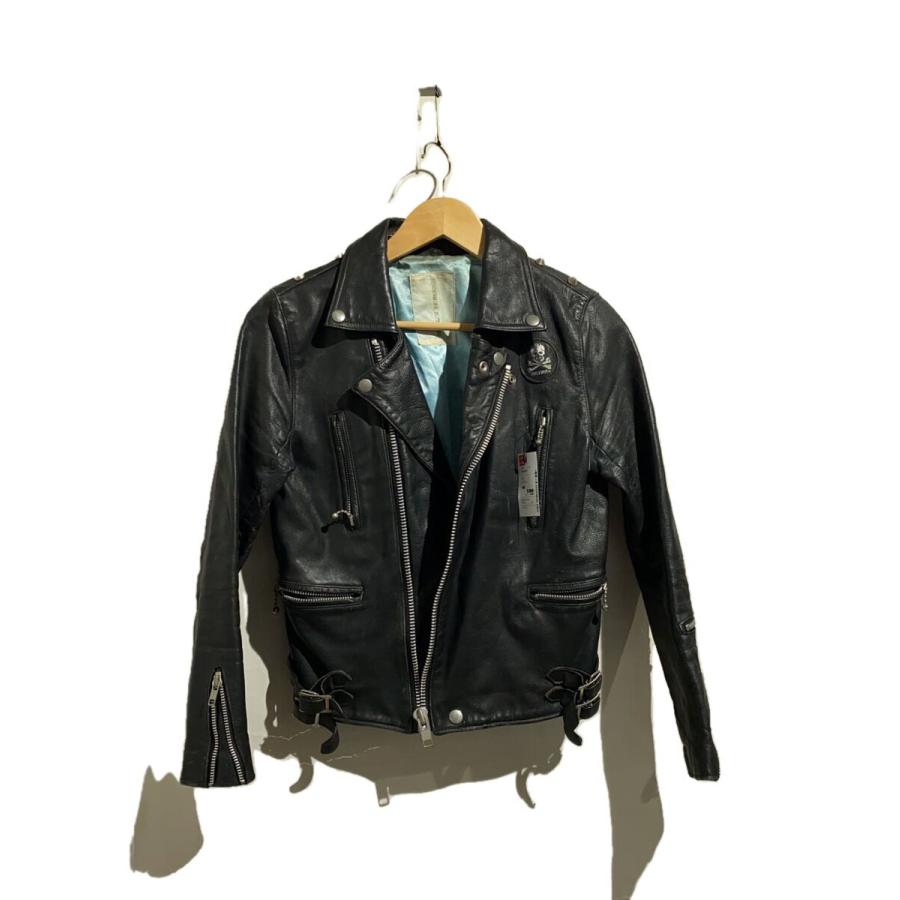 RALEIGH◇ダブルライダースジャケット/--/レザー/BLK// : セカンド