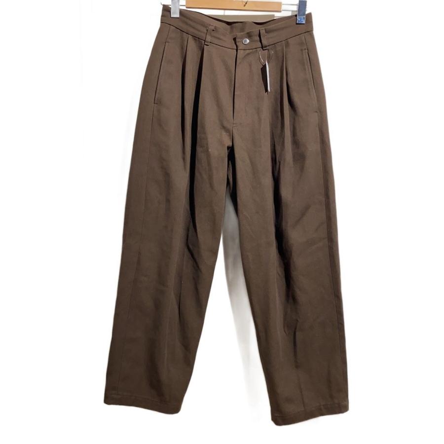 TTT_MSW◇2tuck chino pants/ボトム/M/ポリエステル/ブラウン/TTT-PT02