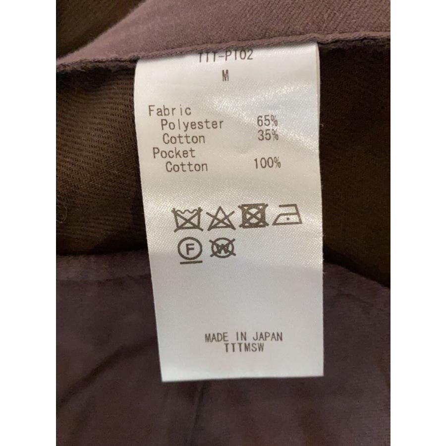TTT_MSW◇2tuck chino pants/ボトム/M/ポリエステル/ブラウン