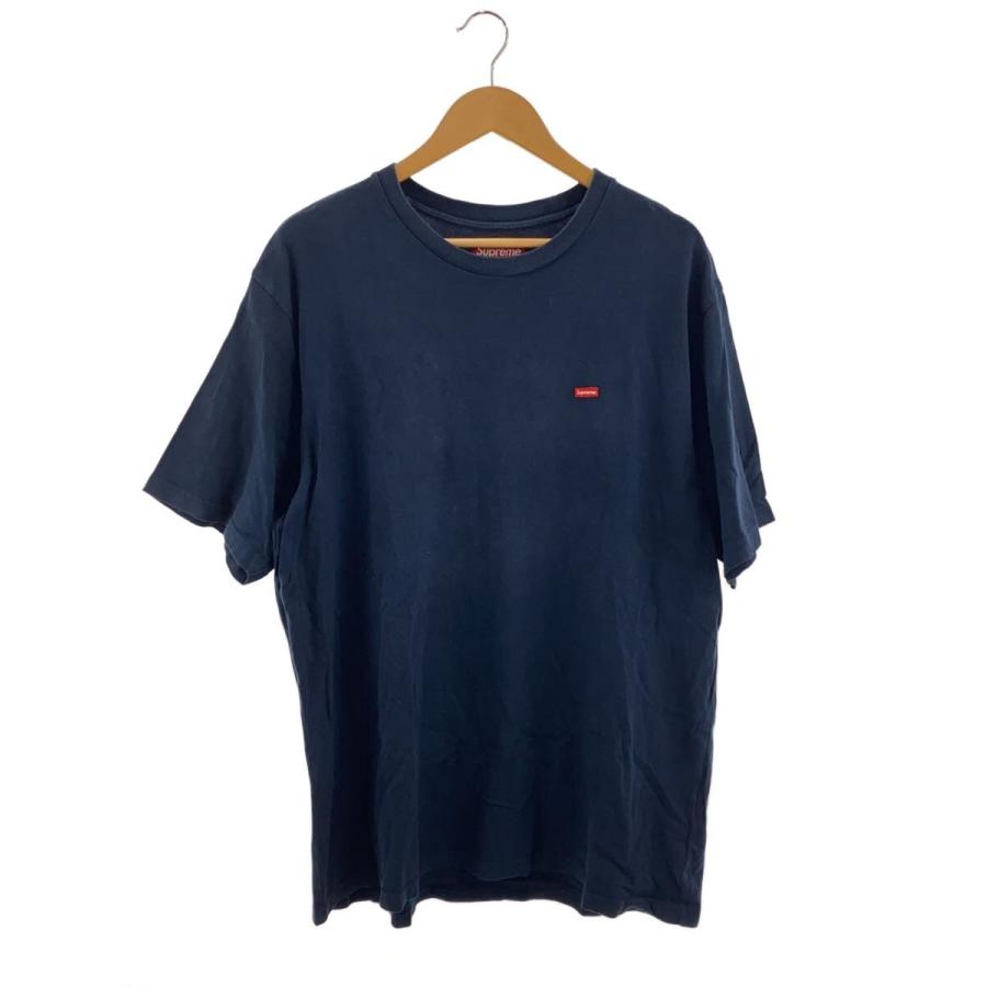 Supreme◇Small Box Logo S/S Tee/Tシャツ/XL/コットン/NVY : セカンド