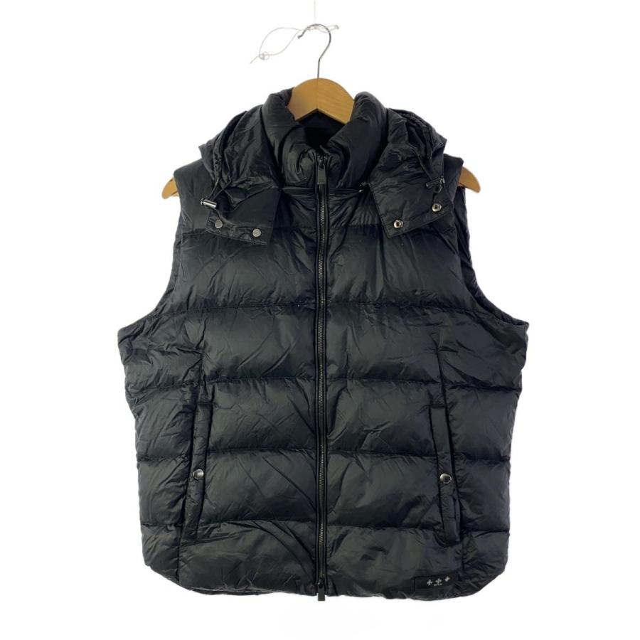 早い者勝ち！  ブラック ダウンベスト　タグ付き DOUBLE HELIX ダブルヘリックス フルアニリン オイルドワックス 茶芯