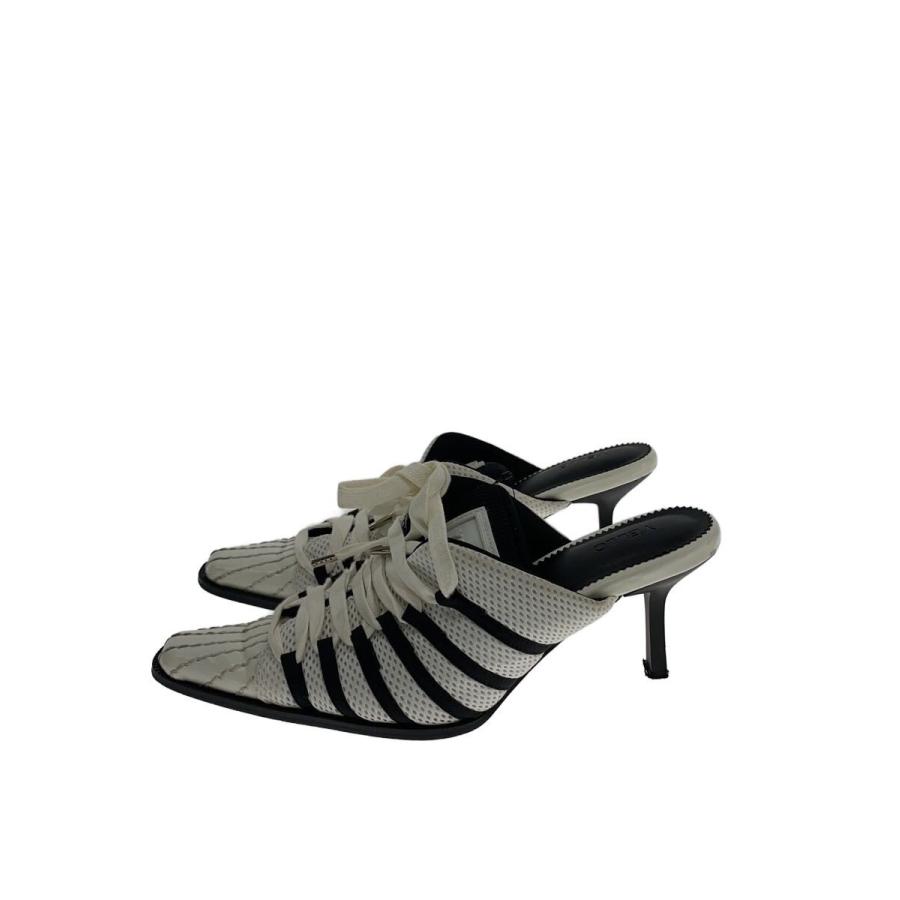 【バンチー】YELLO ブラックホワイト ミュール　L YELLO◇MONOCHROME SNEAKER MULES/パンプス/L/WHT : セカンド
