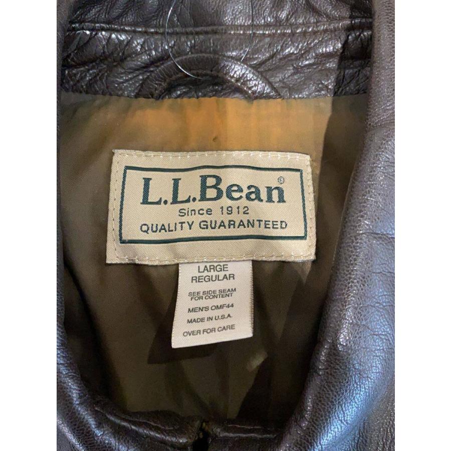 L.L.Bean◆A2/アメリカ製/ジャケット/L/レザー/BRWの画像