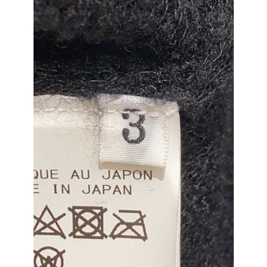yohji yamamoto POUR HOMME◇8G KNOTTED KNIT WITH SIDE ZIP/3/ウール