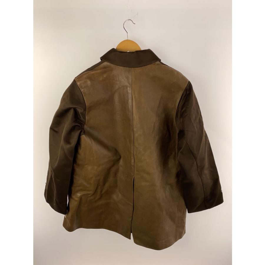 OMAR AFRIDI◇21AW/CAR COAT/袖切替/カーコート/44/馬革/CML/無地
