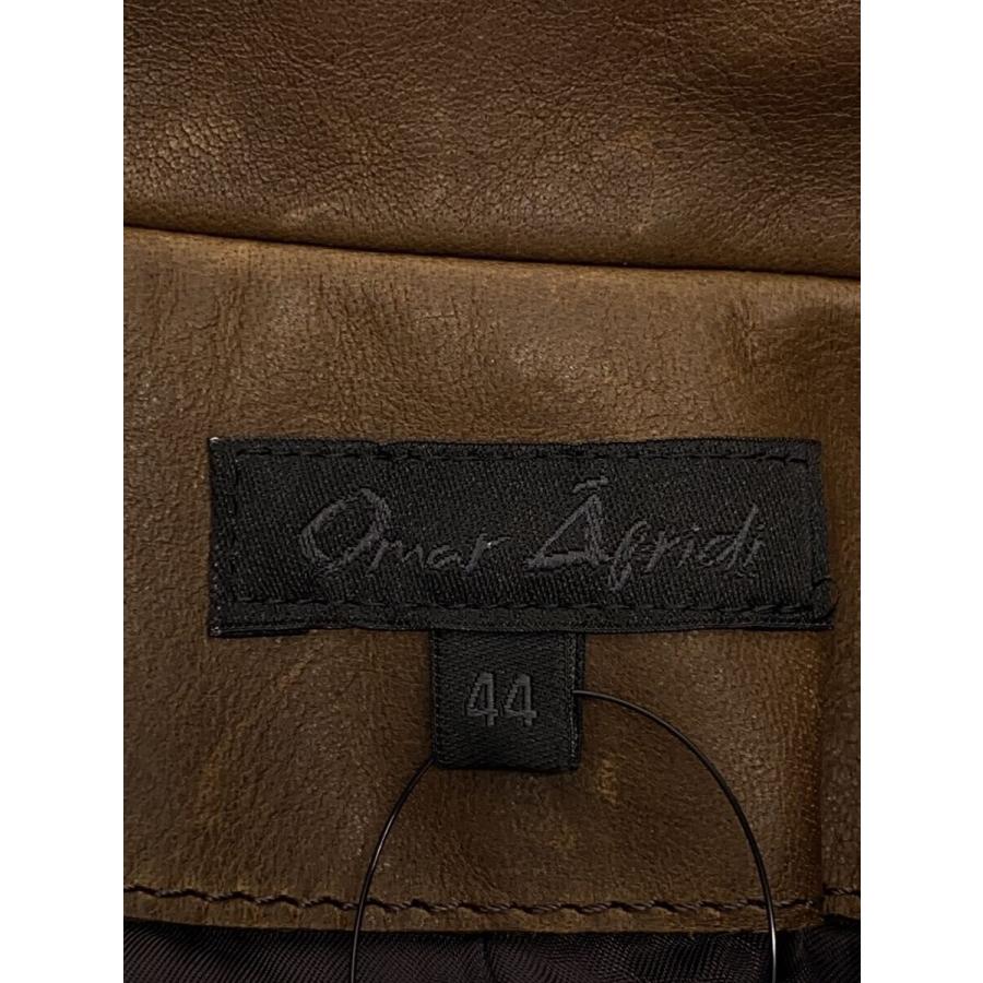 OMAR AFRIDI◇21AW/CAR COAT/袖切替/カーコート/44/馬革/CML/無地