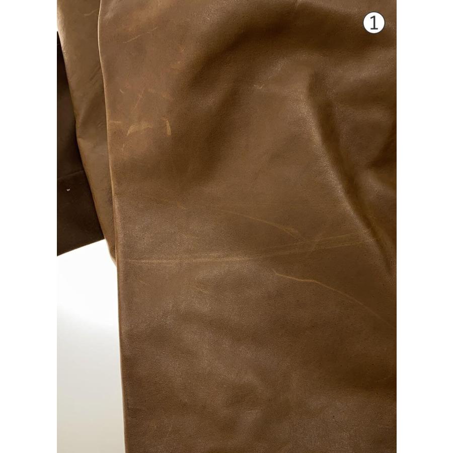 OMAR AFRIDI◇21AW/CAR COAT/袖切替/カーコート/44/馬革/CML/無地