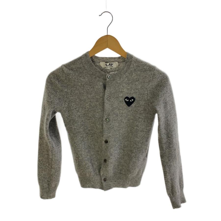PLAY COMME des GARCONS◇カーディガン(厚手)/S/ウール/GRY/AZ-N023  