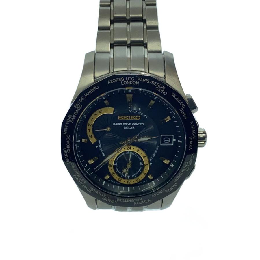 SEIKO◇ソーラー腕時計/アナログ/SLV/8B53-0AA1 : セカンドストリート