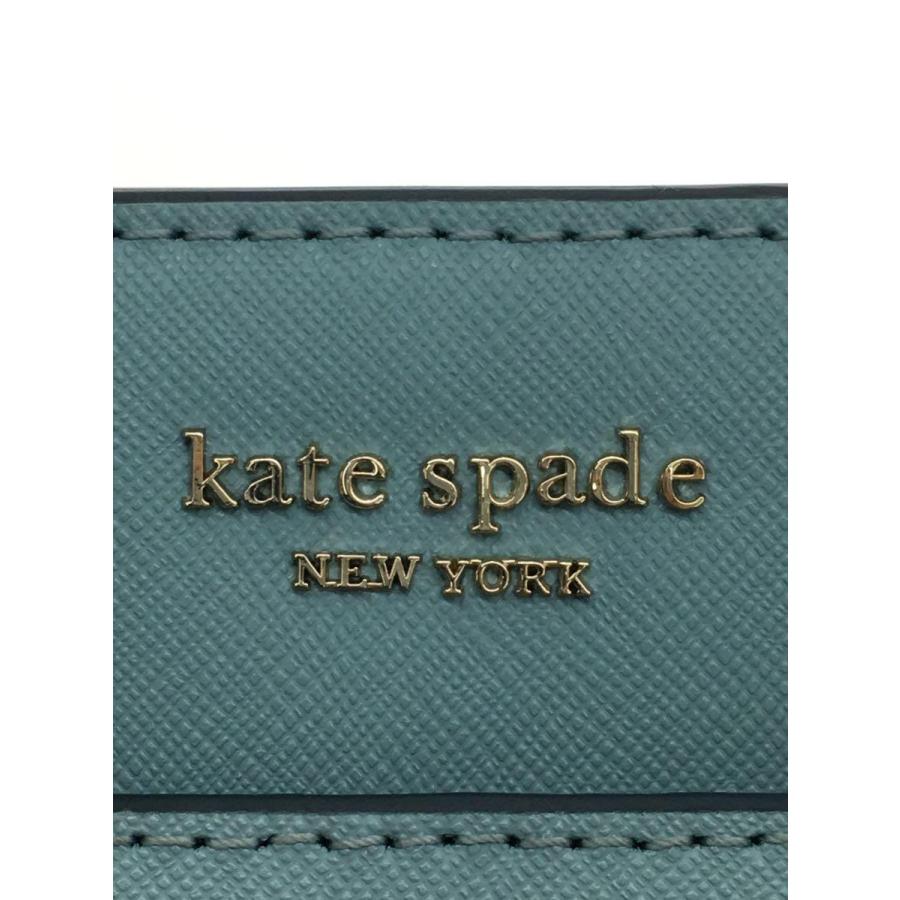 オンライン最安価格 kate spade new york◆ハンドバッグ/レザー/BLU/青/WKRU5847/ケイトスペードニューヨーク/持ち手汚れ有