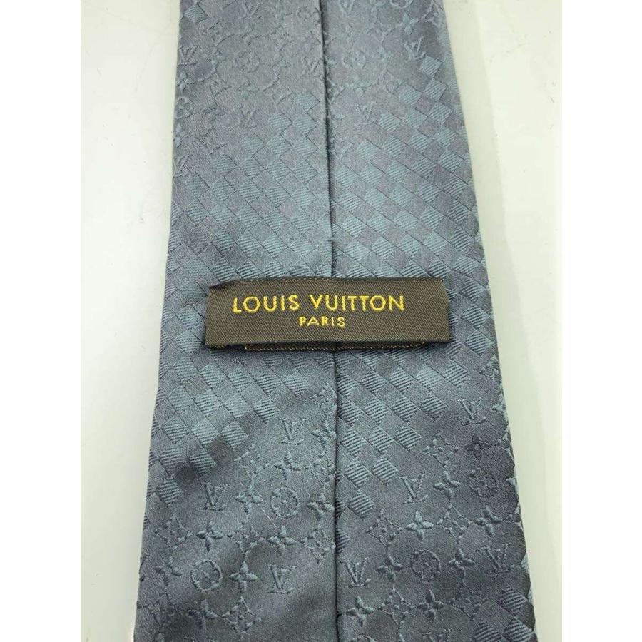LOUIS VUITTON◇ミックスモノグラム/ネクタイ/シルク/GRY/総柄/メンズ