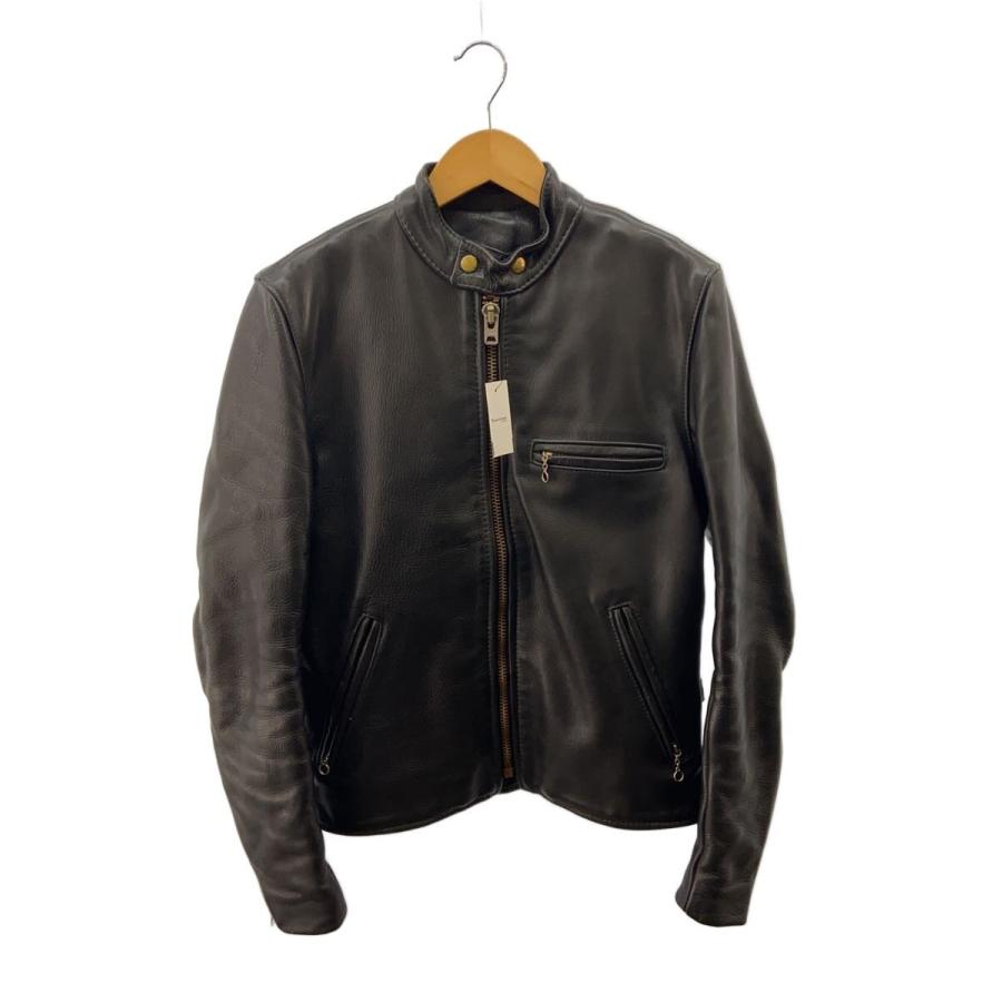 VANSONシングルライダースジャケット 36 ブラック VANSON◇MODEL B/シングルライダースジャケット/36/レザー/BLK/無地