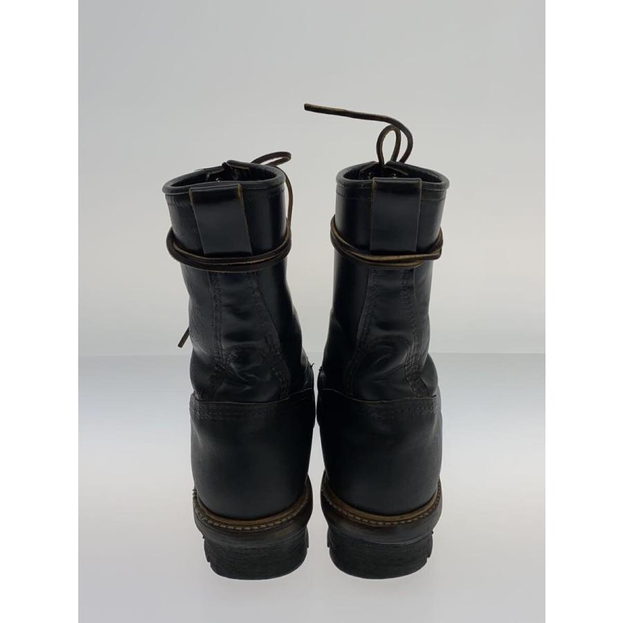 RED WING◇95年製造/PT91中期/茶芯/ロガーブーツ/US8.5/BLK/レザー