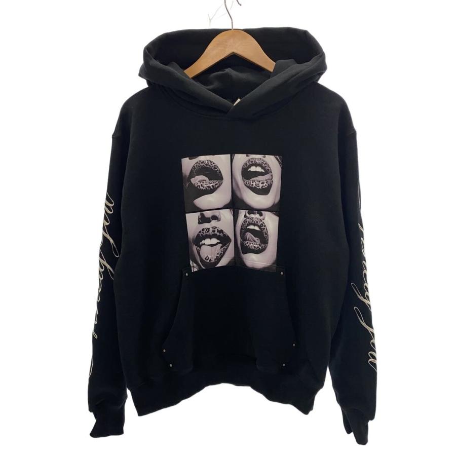 9090girl/パーカー/M/コットン/BLK/プリント/nl0065 : セカンド