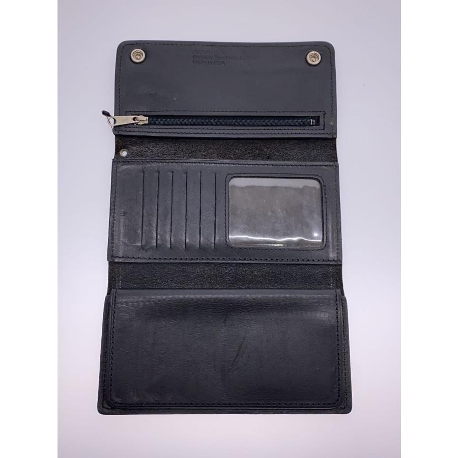 【良品】ハーレーダビッドソン トラッカーウォレット ブラック レザー ミドル HARLEY DAVIDSON◇USA製/トラッカーウォレット/長財布/レザー/BLK