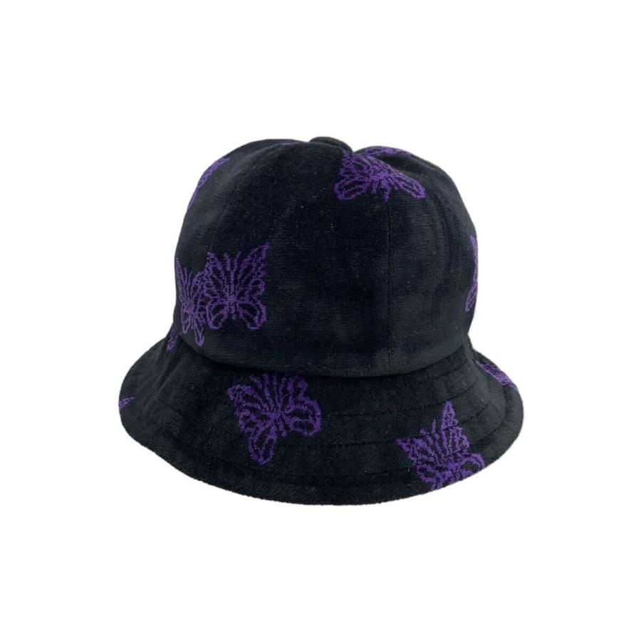 Needles◇バケットハット/M/ベロア/BLK/総柄/メンズ/LQ037 : セカンド