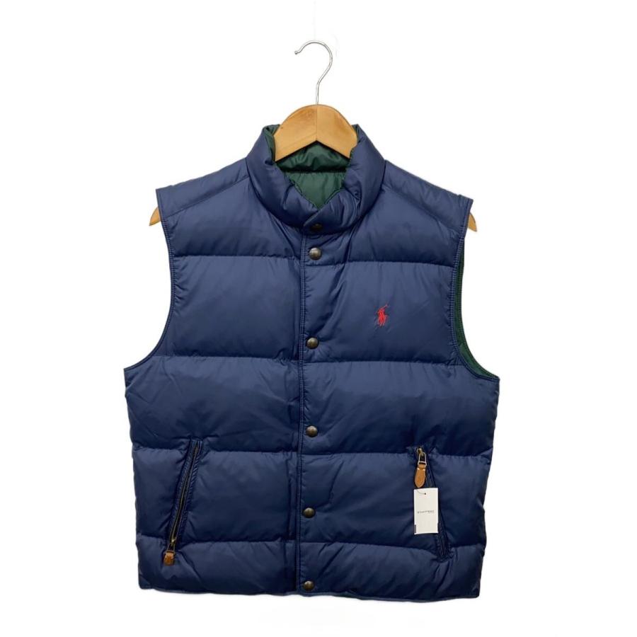 POLO RALPH LAUREN◇ダウンベスト/M/ポリエステル/ネイビー