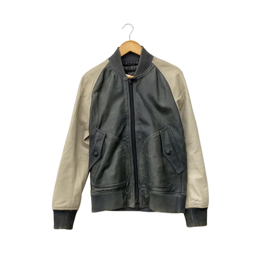 BURBERRY BLACK LABEL◇レザージャケット・ブルゾン/L/羊革/BLK/D1F58