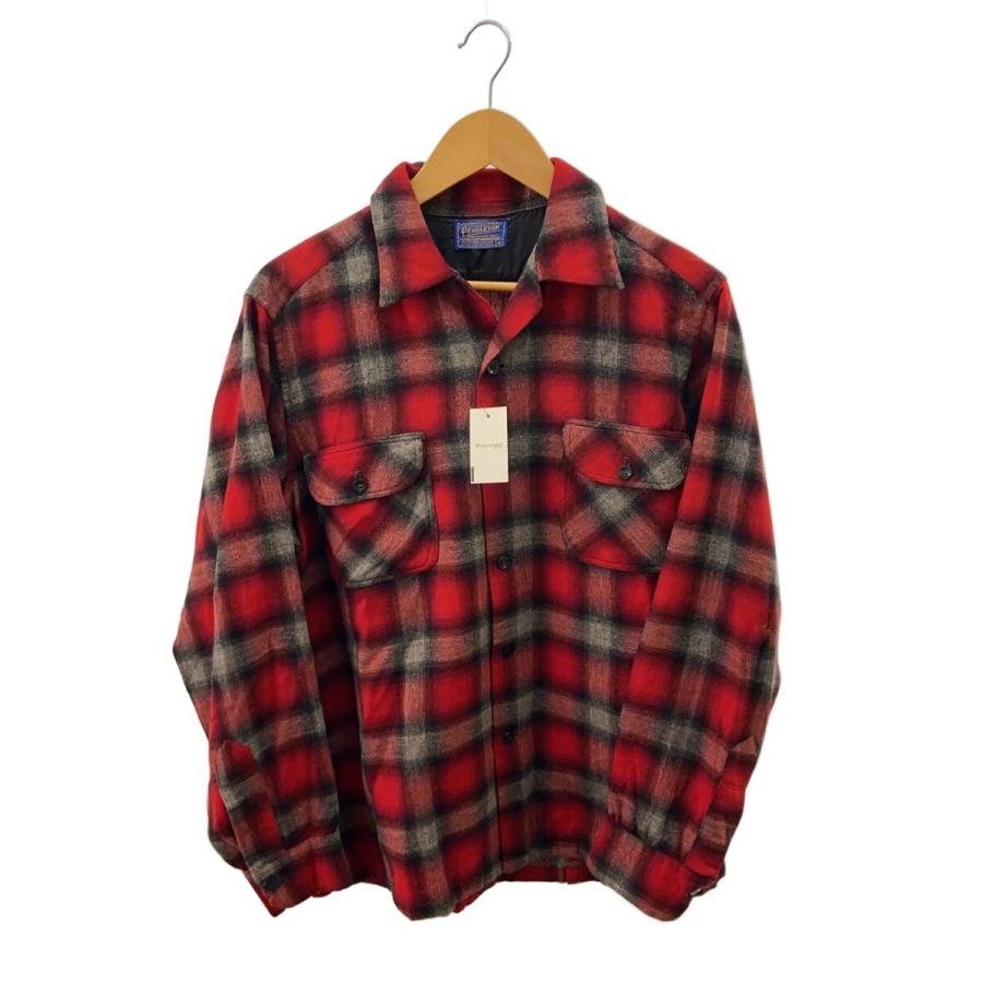 PENDLETON◇50s/オンブレチェックボードシャツ/ウールオープンカラー