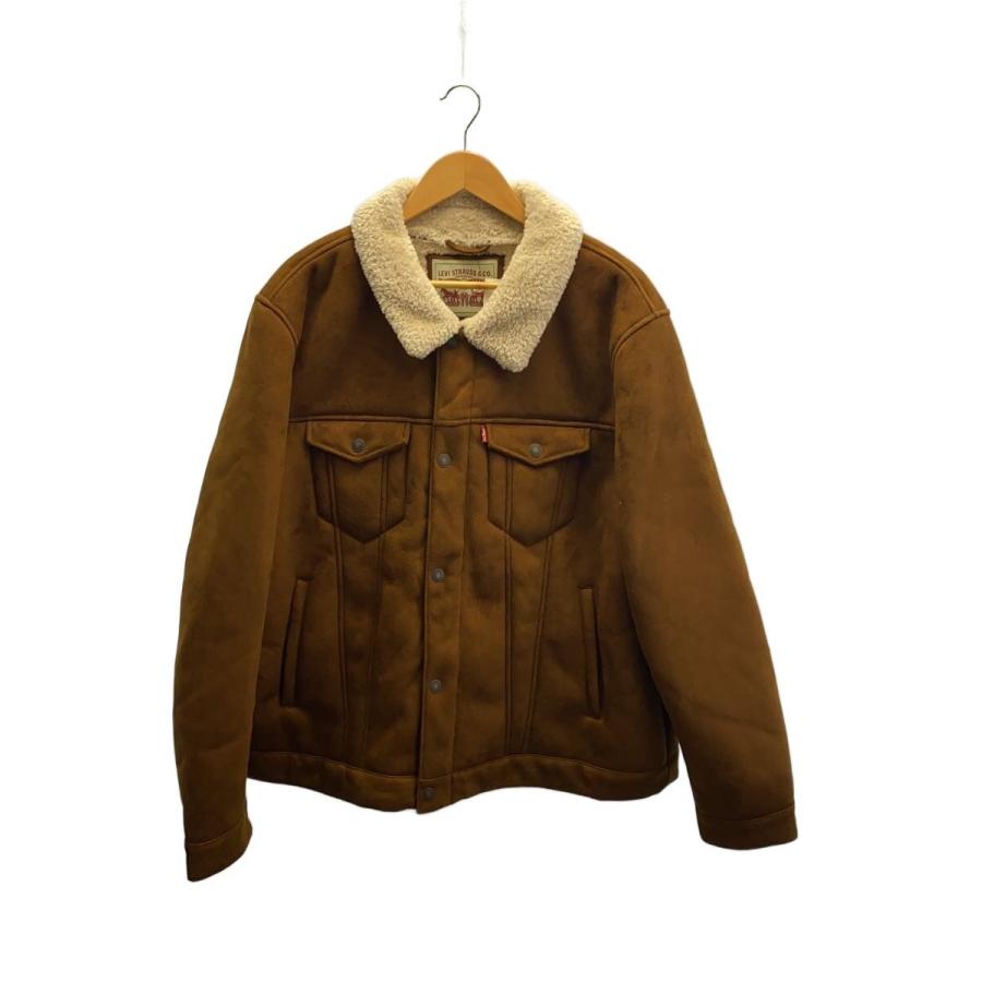 Levi's◇フェイクムートンシェルパトラッカージャケット/XXL/ブラウン