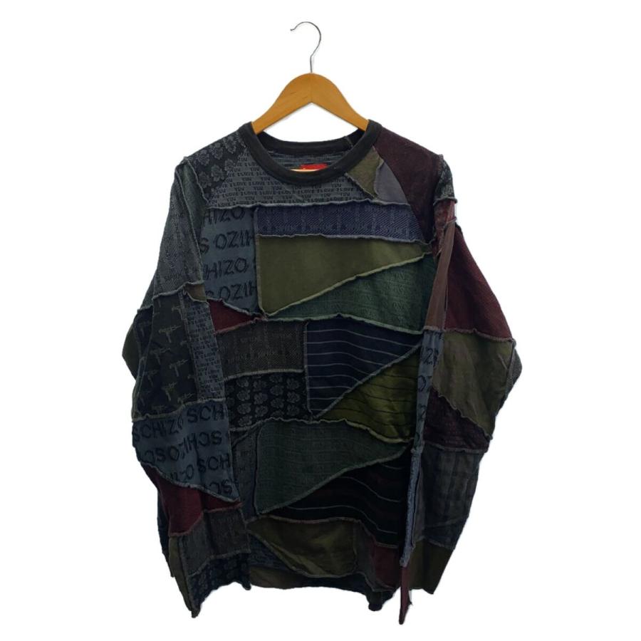 supreme23ssパッチワークロンT Supreme◇23SS/Patchwork Jacquard L/S Top/パッチワークロンT/XL