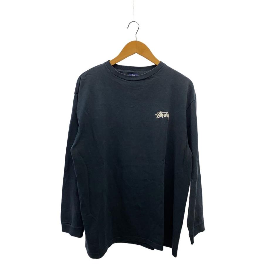 STUSSY◇00s/Gold Accessory 8 Ball L/S/8ボールバックプリントロンT/L