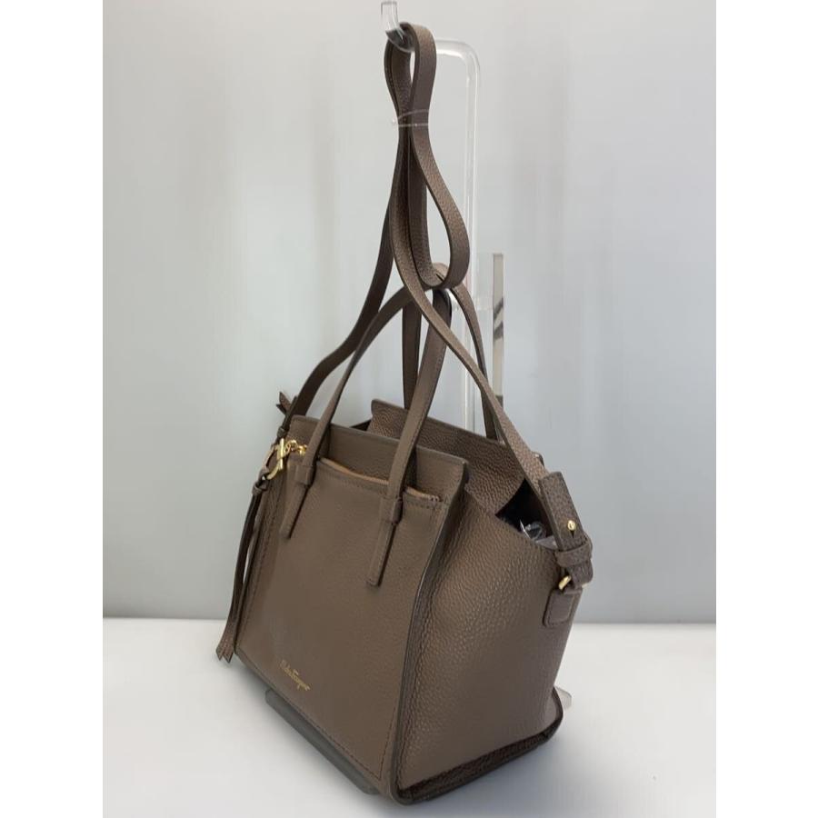 Salvatore Ferragamo 2way バッグ ブラウン Salvatore Ferragamo◇エイミー_2wayハンドバッグ/レザー/モカブラウン