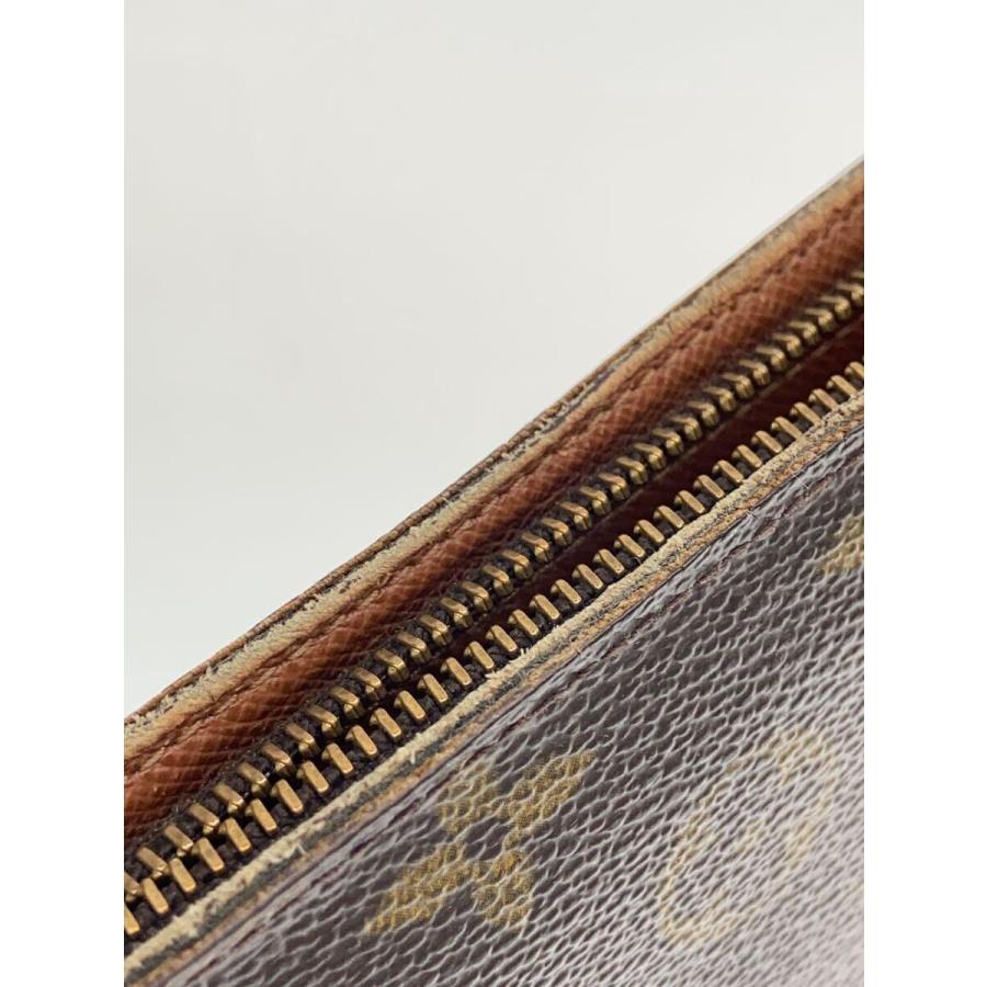 LOUIS VUITTON◇ポルト・モネ・ジップ_モノグラム・キャンバス_BRW/PVC