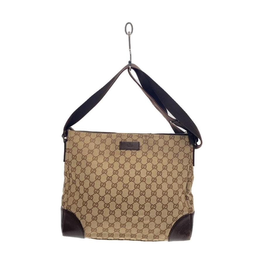 Gucci ショルダーバッグ ベージュ キャンバス GUCCI◇ショルダーバッグ/GGキャンバス/キャンバス/キャンバス