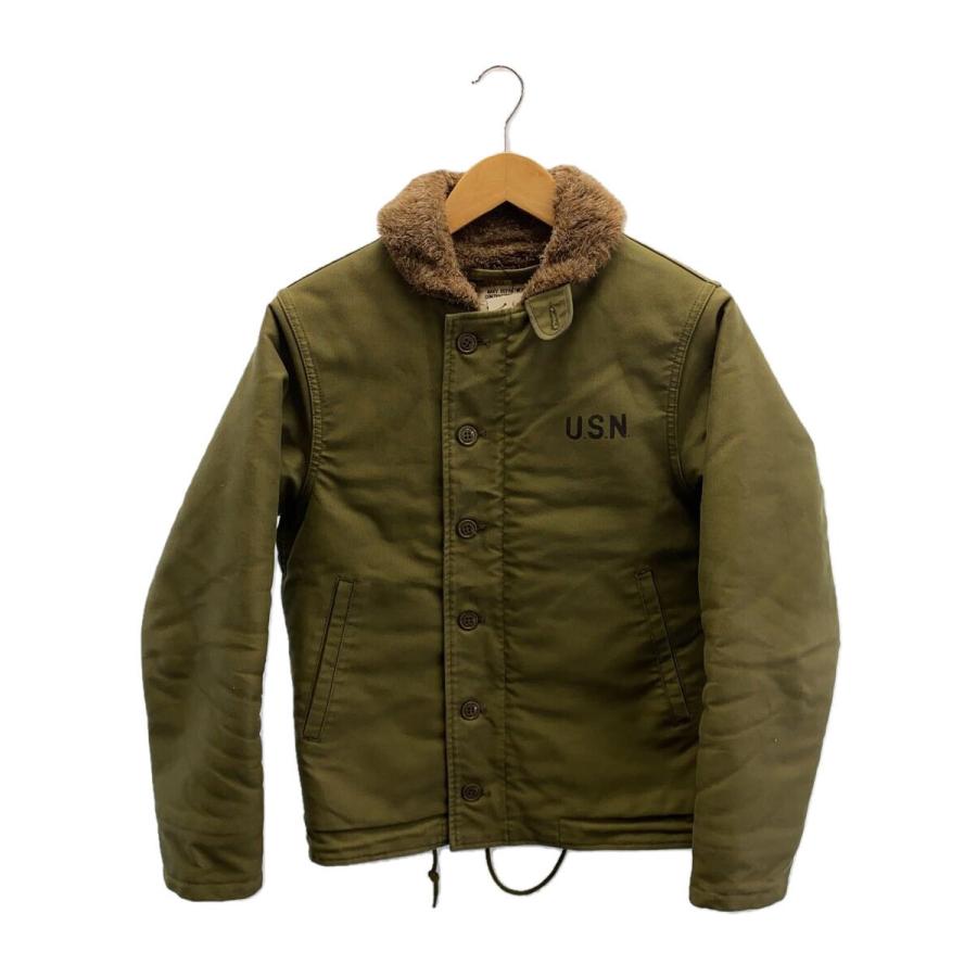 80s　US NAVY　A-2 DECK JACKET　ミリタリージャケット US.NAVY◇80s/A-2 DECK JACKET/ミリタリージャケット/S/ナイロン/GRN