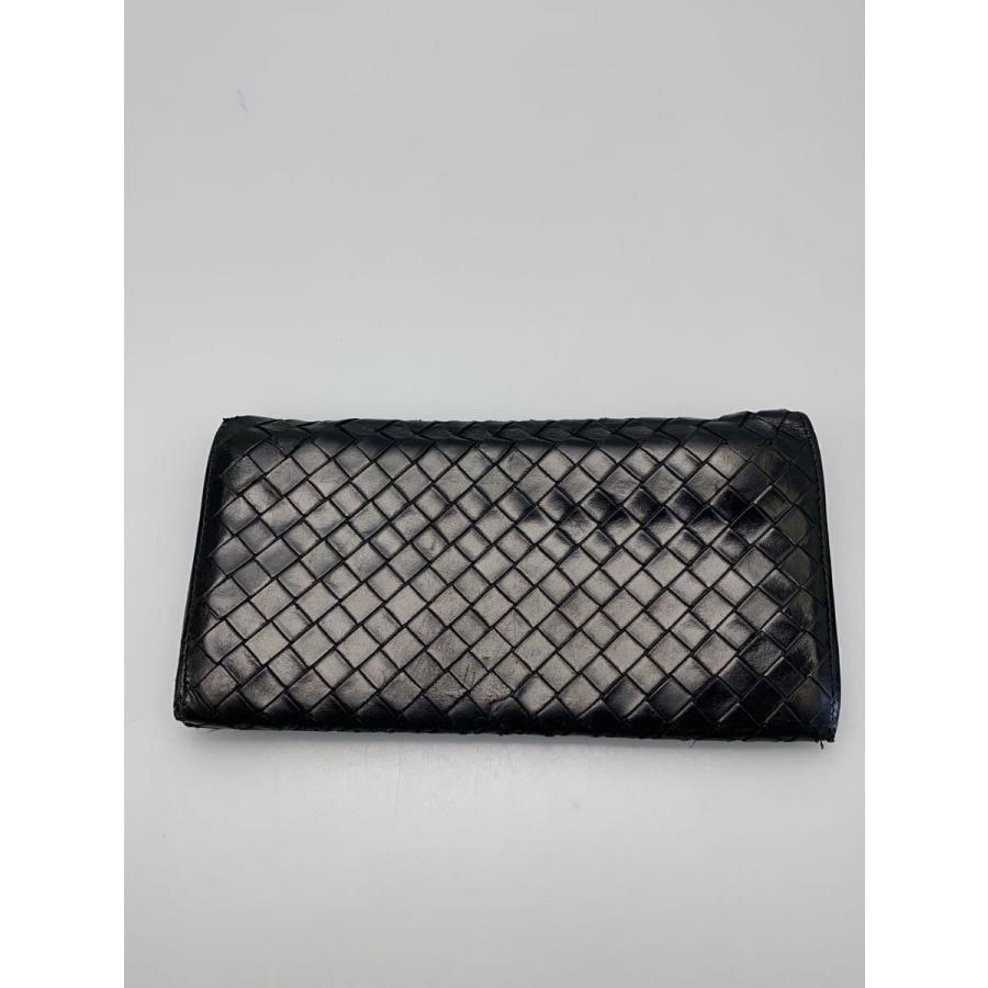 BOTTEGA VENETA◇長財布/レザー/ブラック/メンズ : セカンド