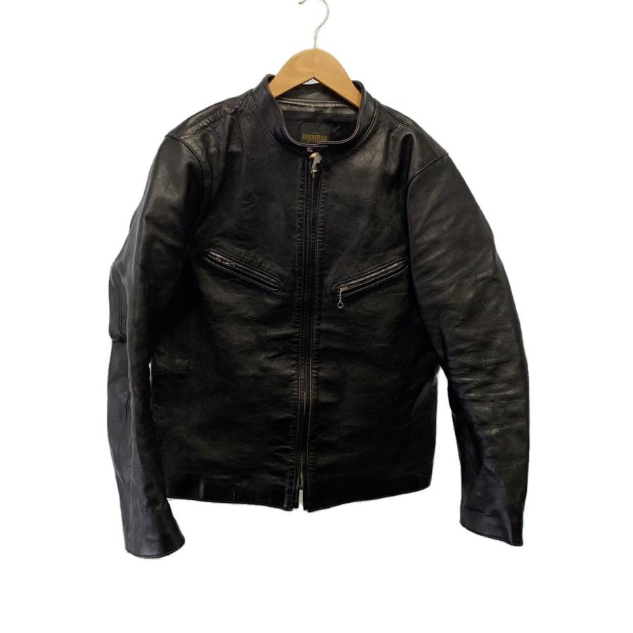 未使用品 FINE CREEK LEATHERS レザージャケット 馬革 42 FINE CREEK LEATHERS◇レザージャケット・ブルゾン/42/馬革/BLK