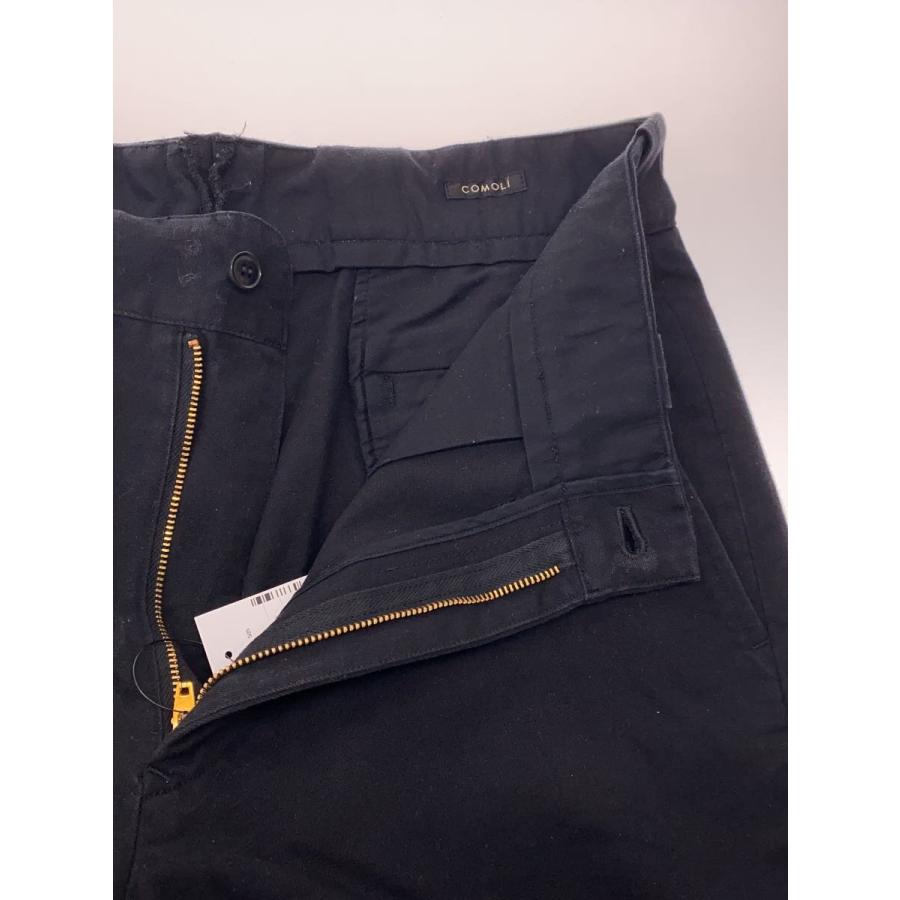 comoli 25ss ポストワークツイルパンツ　サイズ1 B01-03006 COMOLI◇ポストワークツイルパンツ/ボトム/1/コットン/BLK/B01-03006