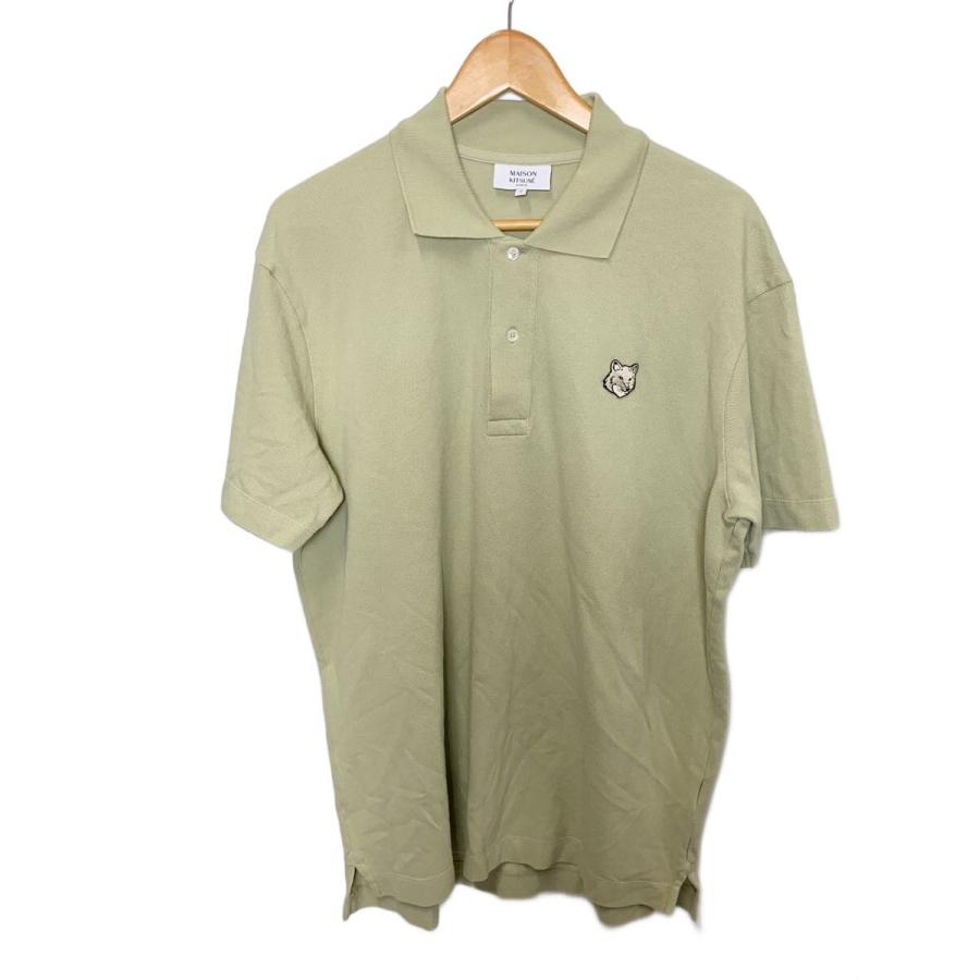 MAISON KITSUNÉ ポロシャツ XS MAISON KITSUNE◇ポロシャツ/M/コットン/GRN/MM00210KJ7010 : セカンド
