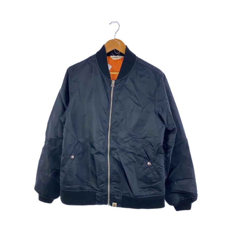 A BATHING APE ブルゾン ナイロンジャケット　MA-1 ブラック A BATHING APE◇MA-1/ブルゾン/L/ナイロン/BLK// : セカンドストリート