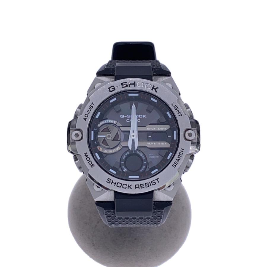 CASIO◇ソーラー腕時計/アナログ/BLK/BLK/GST-8400 : セカンド