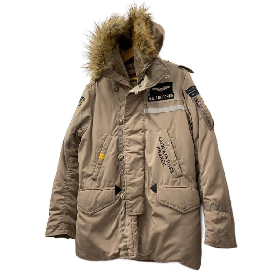 AVIREX◇フライトジャケット/L/ポリエステル/CRM/6152159/N-3B