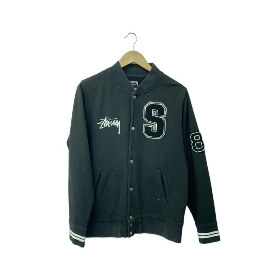 STUSSY◇スタジャン/M/コットン/BLK// : セカンドストリートYahoo!店