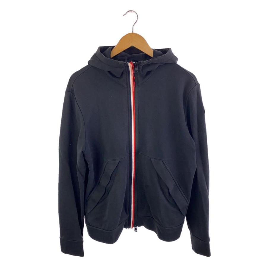 MONCLER◇ジップパーカー/L/コットン/BLK/無地/D10918417200 8098U 