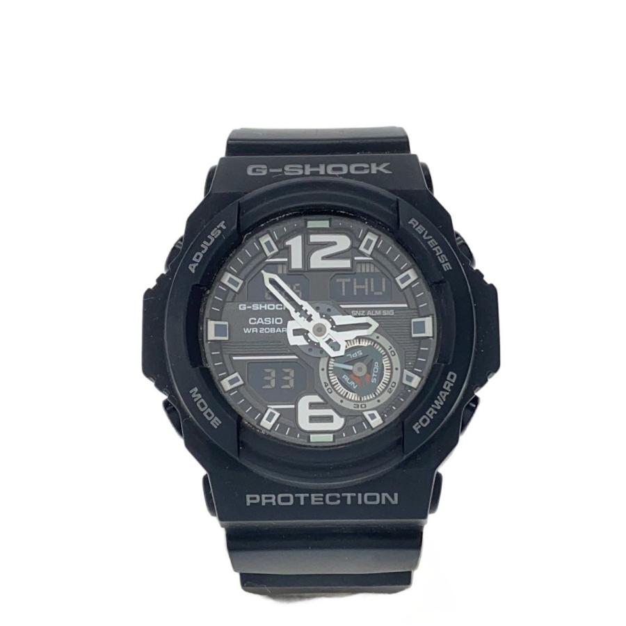 CASIO◇クォーツ腕時計・G-SHOCK/デジアナ/ラバー/BLK/BLK : セカンド