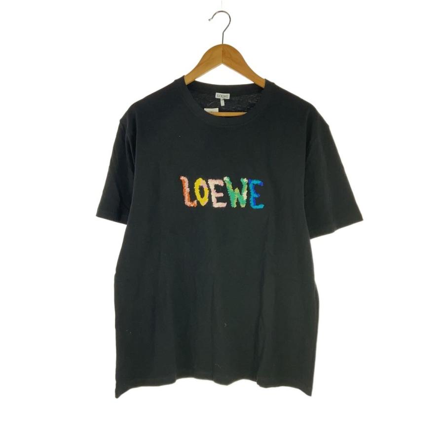 LOEWE◇RELAXED FIT T-SHIR/Tシャツ/L/コットン/ブラック/H526Y22XBF