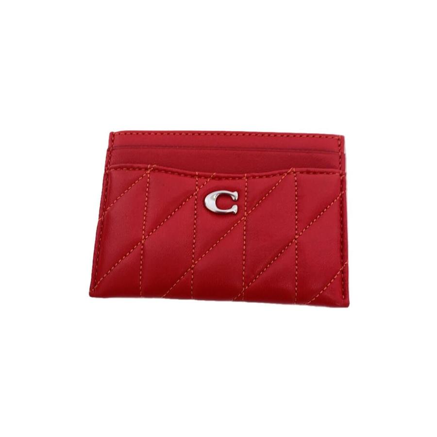 COACH◇ピローキルティングカードケース/CM434/レッド
