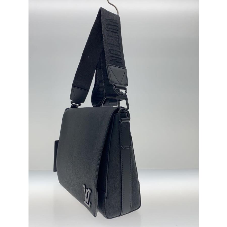 LOUIS VUITTON◆テイクオフ・メッセンジャー_LVアエログラム/メッセンジャーバッグ/M57080/ブラック_1