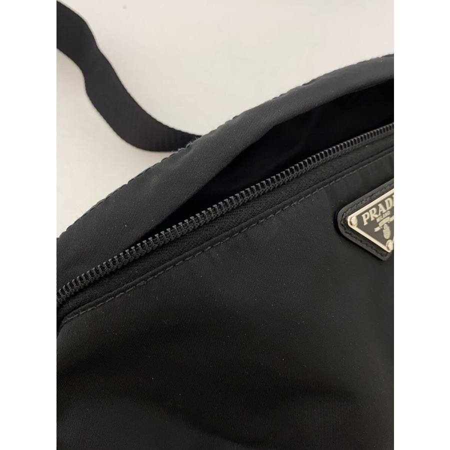 PRADA◇TESSUTO NERO/ウエストバッグ/2VL034/三角ロゴプレート