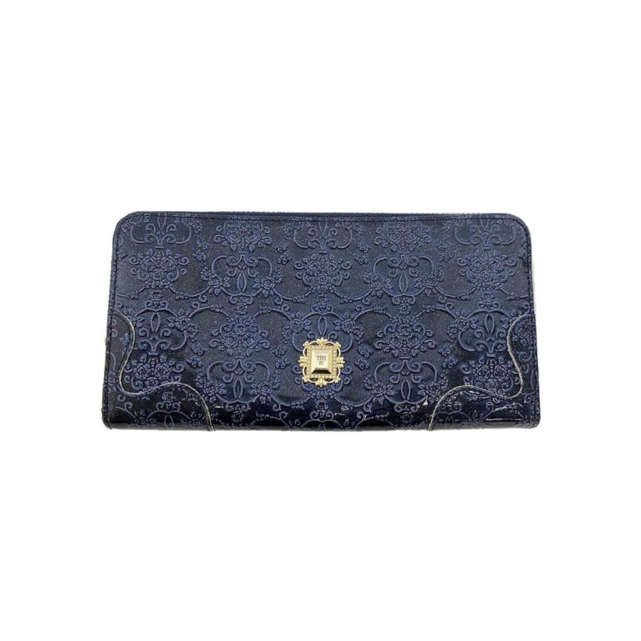 【新品】ANNA SUI アナスイ ルーミー ラウンドファスナー長財布 ネイビー ANNA SUI◇ルーミーラウンドファスナー長財布/ネイビー : セカンド