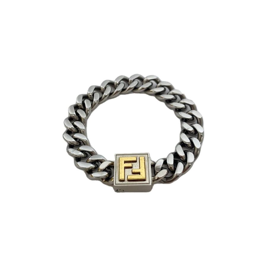 FENDI◇ブレスレット/喜平チェーン/FFロゴ/シルバー : セカンド