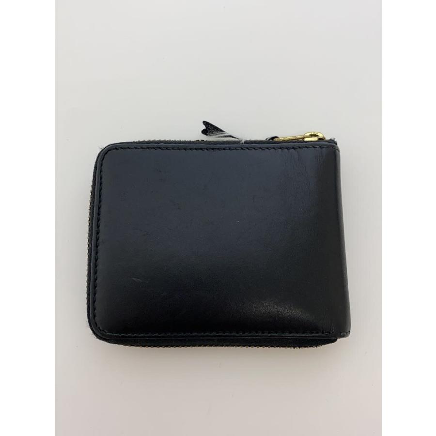 【美品/定番】コムデギャルソン 二つ折り財布 ラウンドジップ ブラック 黒 COMME des GARCONS◇2つ折り財布/ラウンドジップ/ブラック : セカンド