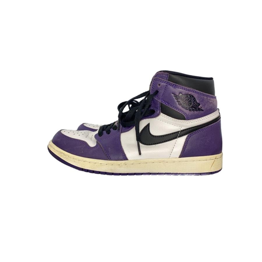 NIKE◇AIR JORDAN 1 RETRO HIGH OG/555088-500/パープル/28cm
