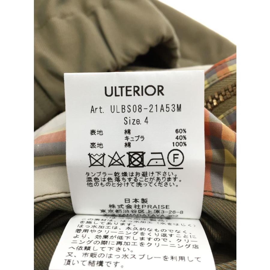 ULTERIOR◆シャンブレーギャバジンハリントンジャケット/4/コットン/KHK/ULBS08-21A53M